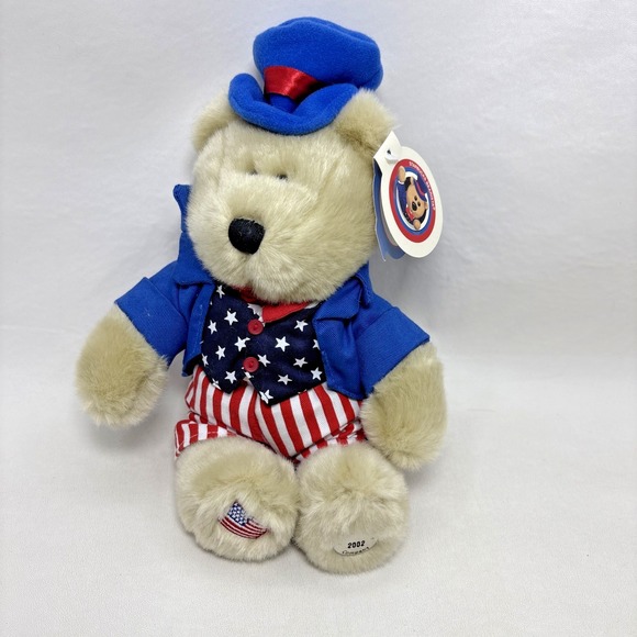 Starbucks Other - Starbucks Bearista Ltd Edition Uncle Sam Teddy Bear 2002 Stuffed Plush American